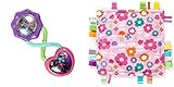 ベビーギフトactivtiy Set Bright Starts Little Taggies Plush Flower Security Blanket andピンクRattle and Shake