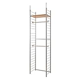 突っ張り壁面間仕切りワードローブ　幅60cm　背板無しタイプ　ナチュラル色