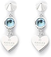 [グッチ] GUCCI ピアス シルバー ブルートパーズ ハートモチーフ【並行輸入品】 325837-J21A0-8183