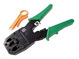4P/6Pモジュラー8P　LANケーブル圧着工具　デュアルストリッパー付き 電工ペンチ