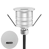 fvtled低電圧LEDデッキライトキット& # x3 a6 ; 1.33 "防水アウトドアガーデン庭パティオ階段ステップ風景装飾ランプLED埋め込み式ライトウォームホワイトランプ 1pcs C1-0