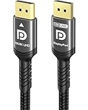 Ubluker 10K 8K 4K DisplayPort 1.4 ケーブル 40Gbps 0.5M、(VESA 認証) DP から DP ケーブル ナイロン編み DSC1.2 UHBR HDCP 10K 8K 60Hz 4K 165Hz 144Hz 120Hz 2K 240Hz FreeSync G-Sync モニター PC TV