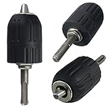 Drillpro　チャック径2-13mm　電動ドリル用ドリルチャック　アダプター　キーレスドリルチャック ブラック