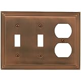 Amertac 84TTDAC Steps Wallplate, 2 Toggle/1 Duplex, Antique Copper [並行輸入品]