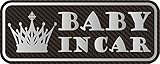 【3M　1080-CF12使用】BABY IN CARマグネット　カーボンタイプ　(シルバー)