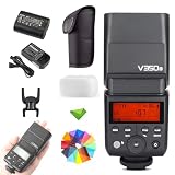Godox V350S TTL フラッシュ Sony 2.4G GN36 1/8000s HSS 500 フルパワー 0.1s-1.7s リサイクル 2000mAH 充電式バッテリー付きスピードライト Sony A7RIII A7RII A7R A58 A99 ILCE6000L A77II RX10 A9 など (V350-S)