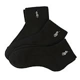 (ポロ ラルフローレン) POLO Ralph Lauren ソックス キッズ (男の子) 3足セット ポニー ブラック×グレー 4-7 [並行輸入品]