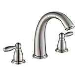 FLGソリッド真鍮2つハンドルlow-arc Roman Tub Faucetつや消しニッケル