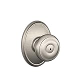 Schlage f40geo619wkfウェイクフィールドコレクションGeorgianプライバシーノブ、サテンニッケルby Schlageロック会社
