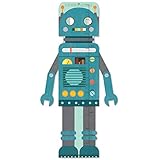 Petit Collage プチ・コラージュ 壁掛けタイプ 身長計 (ブルーロボット)