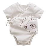 baby fruit 夏 ベビー服 半袖ロンパース 女の子 男の子 動物 プリント コットン 可愛い 三角 ボディースーツ 4色 BQ1508 ベージュ 52cm