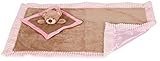 KellyBaby 30 Soft Baby Blanket with Satin Lining and Matching Security Blanket Rattle Toy Pink Teddy