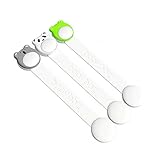 HaloVa子安全ロック、3 M粘着Babyproofキャビネットロック、耐久性子供防止ラッチ調節可能なストラップの引き出し、台アプライアンス、トイレ、冷蔵庫、オーブンand More、3パック