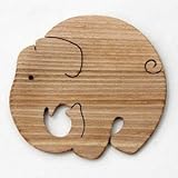 象（遊び心いっぱいの 木のコースター 木のおもちゃ）木育