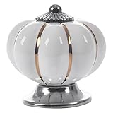 SODIAL(R)白いカボチャ形のセラミックのキャビネット、引き出し、ドアのハンドルノブ