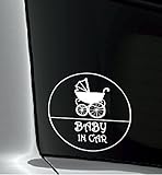 BABY IN CAR　ベビーカー　 防水・車両OKカッティングステッカー　STK7X1-BICCAW