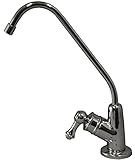 Pureteck F-07-CHR Euro Style Non Air-Gap RO Faucet for Reverse Osmosis with Quarter Turn Knob, Chrom