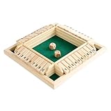 な木のボードゲーム シャットザボックス 数字 ボードゲーム ボードゲーム 木製 おもちゃ シャットザボックス 木製 テーブルゲーム 2-4人プレイ 子供から大人まで 頭脳戦 ホームパーティー ()