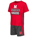 ネブラスカCornhuskers幼児用Tシャツと短パン2点セット