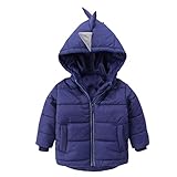 ベビー男の子の服、mchoiceキッズ用ベビーボーイズ冬暖かいコットンパッドパーカージャケットコートスノーウェアアウター カラー: ブルー