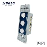 Livolo米国標準のベースタッチ画面壁ライトスイッチ&リモートスイッチ3ギャング2 Way、vl-c503sr