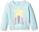 Rosie Pope Baby Girls' Fringe Star Sweater Light Blue 3-6 Months [並行輸入品]