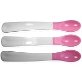 First Stage Baby Spoons 3 Pack-Pertfect For Starting With Solid Food-Flat Spoon Bowl For Easy Feedin