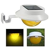 amzmonnsuta ガーデンソーラーパワー5白色LEDのフェンスランプ壁掛けコートヤード芝生インテリアウォールライト