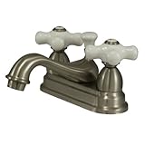 Kingston Brass KS3608PX Two Handle 4 in. Centerset Lavatory Faucet with Brass Pop-up