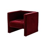 arne ソファー 1人掛け 肘付き 布張り ファブリック リビング プチコンパクトソファ 1P ダークレッド モケット生地