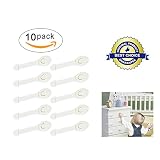 ベビー安全ロック10パック子Proofキャビネットロックor 3 M粘着noツールの使用のためのドリルラッチキャビネットドア食器棚キャビネット引き出し冷蔵庫トイレシートオーブンアプライアンス