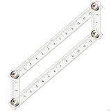 Kajaia アクリルレザースタンプツール レザースタンプガイド レザークラフト用品 5.91 x 2.05 x 0.08インチ