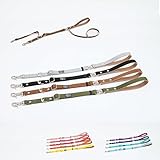 ワンダーフィット 犬 リード 大型犬リード ダブルリード 脱走防止 首輪とハーネス両方に繋げられる ねじれ防止機能付き 日本製ナスカン 二重フック 絡まない 痛くない 多機能 犬用リード 大型犬 外れ防止 外れない 日本製 軽い おしゃれ 丈夫(ココナッツブラウン,ショートタイプ)