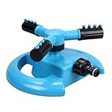 Zhuhaitf 庭園の放水器システム Garden Lawn Sprinkler- 360°Circle Automatic Rotating Sprinkler 3- Arm Irrigation