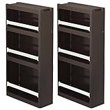 サンカ(SANKA) ストランティー(storanti) 2個組 すきま収納 幅17cm ラック2個セット ラックBタイプ ブラウン