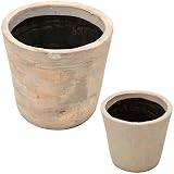 陶器植木鉢 フォレストポット 泡雪(あわゆき) 大小セット 7号＆4.5号 134344LS-K15-SET