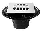 Oatey 42238 AbsシャワーDrain with snap-titeスクエアトップステンレススチールStrainer forタイルシャワーBases、2インチまたは3-inch