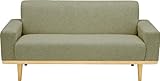AZUMAYA 2人掛けソファ(幅150cm布)レイズ グリーン色 GS-553GR