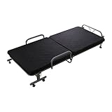 フォーラ 折りたたみベッド シングル ブラック マットレス付き リクライニングベッド