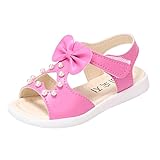 Tonsee 子供靴 女の子 サンダル キッズ シューズ パール ちょう結び付き 履きやすい 滑り止め プリンセス ドレス シューズ ジュニア お嬢様 オシャレ 日常履き 夏 通園 通学 (31/内長