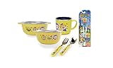 pororo かわいいベビー子供食器5セットカップステンもてなしスタン空気スタンカップスプーンフォークセット箸（右手）滑りにくいベビー食器 (並行輸入品)