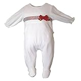 ベビー女の子カバーオールFooted Pajamasシーケンスリボンベロア1 pc Footieロンパース US サイズ: M