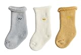 (ビグッド)Bigood かわいい ベビー 赤ちゃん 温かソックス 靴下 ルームソックス カジュアル 新生児 保温ソックス 出産祝い 3足セット 色ランダム（Cタイプ・S）