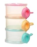 Ziweiba 携帯ミルクケース 離乳食保存兼用 離乳食ケース ベビー用品 赤ちゃん 幼児 パウダー 3層ミルクストック ミルクボックス 透明