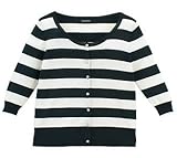 【 アウトレット 】 Angeliebe エンジェリーベ マタニティ ニット カーディガン 妊婦服 産前 産後 羽織もの フリー 黒 × オフ 白