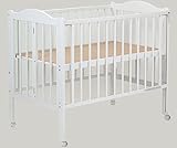 ベビーベッド ハイタイプ 折りたたみ 日本製 ワンタッチパル棚無/ホワイト