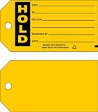 Brady 86747 3 Height x 5 3/4 Width, Cardstock (B-853), Black on Yellow Production Status Tags (100 T