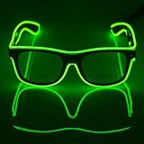 Fronnor El Wire Glow Sun Glasses Led DJ Bright Light Safety Light Up Multicolor Frame Voice control 
