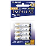 TOSHIBA ニッケル水素電池 充電式IMPULSE 高容量タイプ 単4形充電池(min.9...