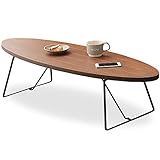 【 ヴィンテージシリーズ 】 センターテーブル テーブル 楕円 木製 タモ材 ブラウン